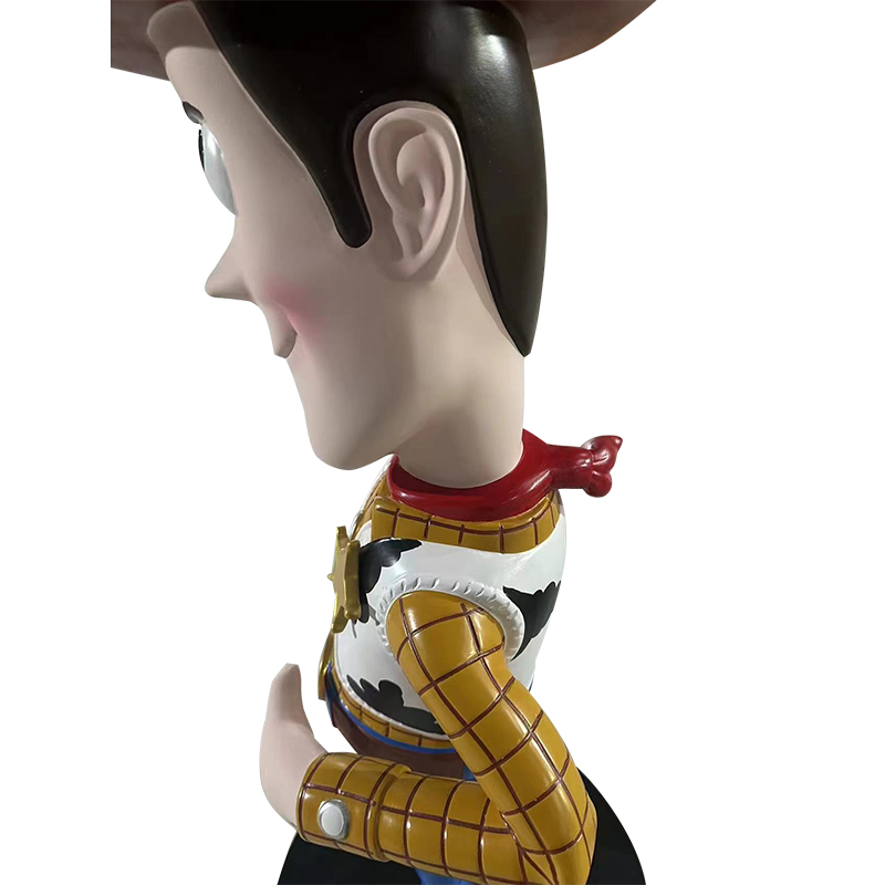 Sheriff Woody fiberglasstaty med realistiska detaljer för utomhus- och inomhusdekorationer Sheriff Woody fiberglasstaty med realistiska detaljer för utomhus- och inomhusdekorationer