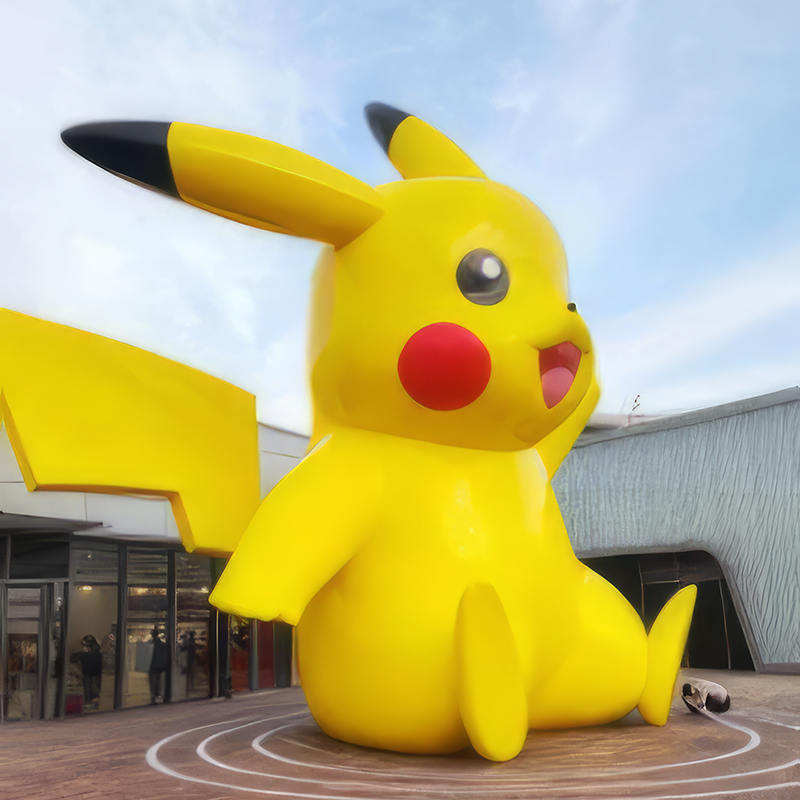 Giant Pikachu Sculpture, utomhus konstskulptur, lämplig för parker och köpcentra