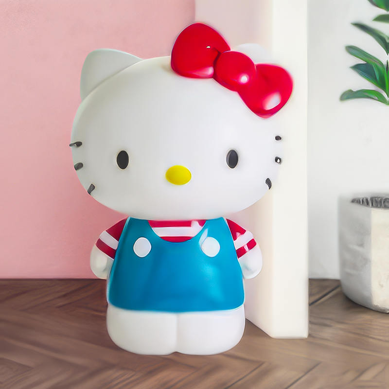 Tung Hello Kitty -staty för trädgård, 50 kg stor utomhusdekorskulptur